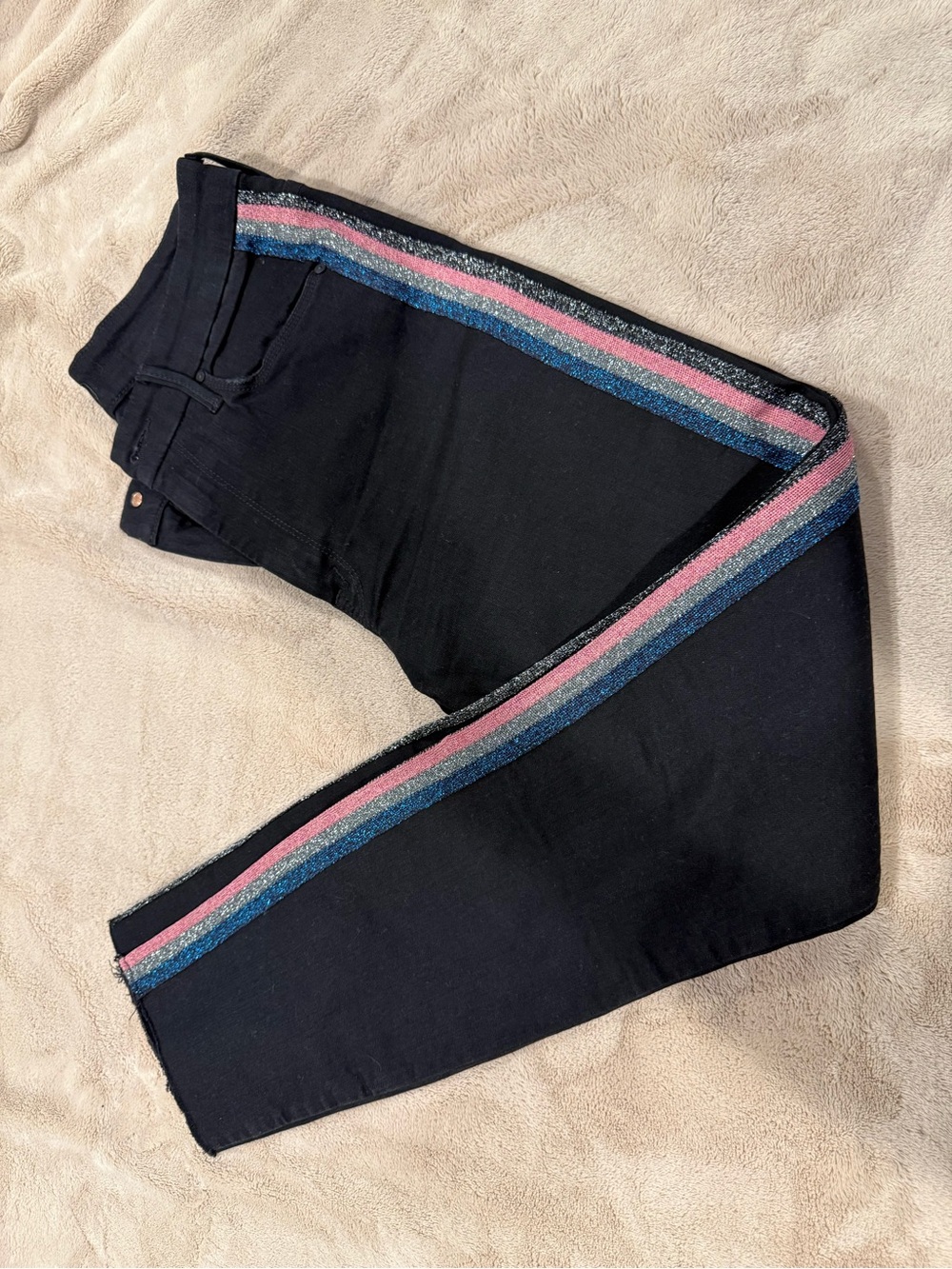 MOTHER Black Jeans with Detail